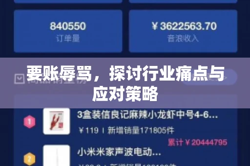 要账辱骂，探讨行业痛点与应对策略