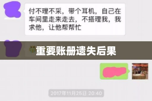 重要账册遗失后果