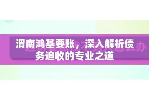 渭南鸿基要账，深入解析债务追收的专业之道