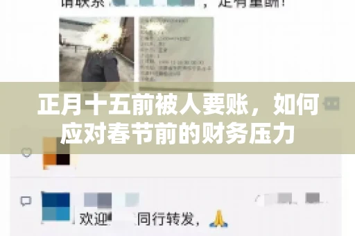 正月十五前被人要账，如何应对春节前的财务压力