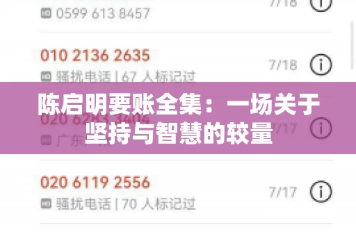 陈启明要账全集：一场关于坚持与智慧的较量
