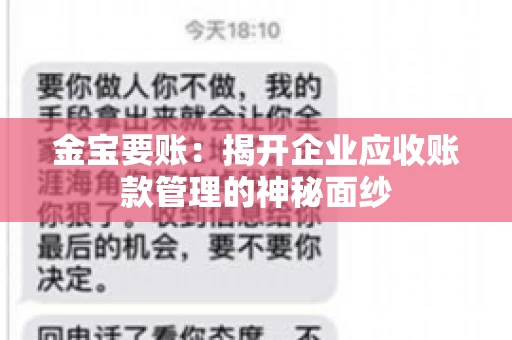 金宝要账：揭开企业应收账款管理的神秘面纱
