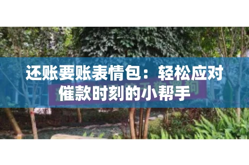 还账要账表情包：轻松应对催款时刻的小帮手