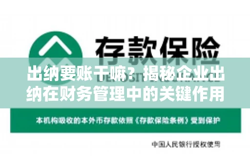 出纳要账干嘛？揭秘企业出纳在财务管理中的关键作用